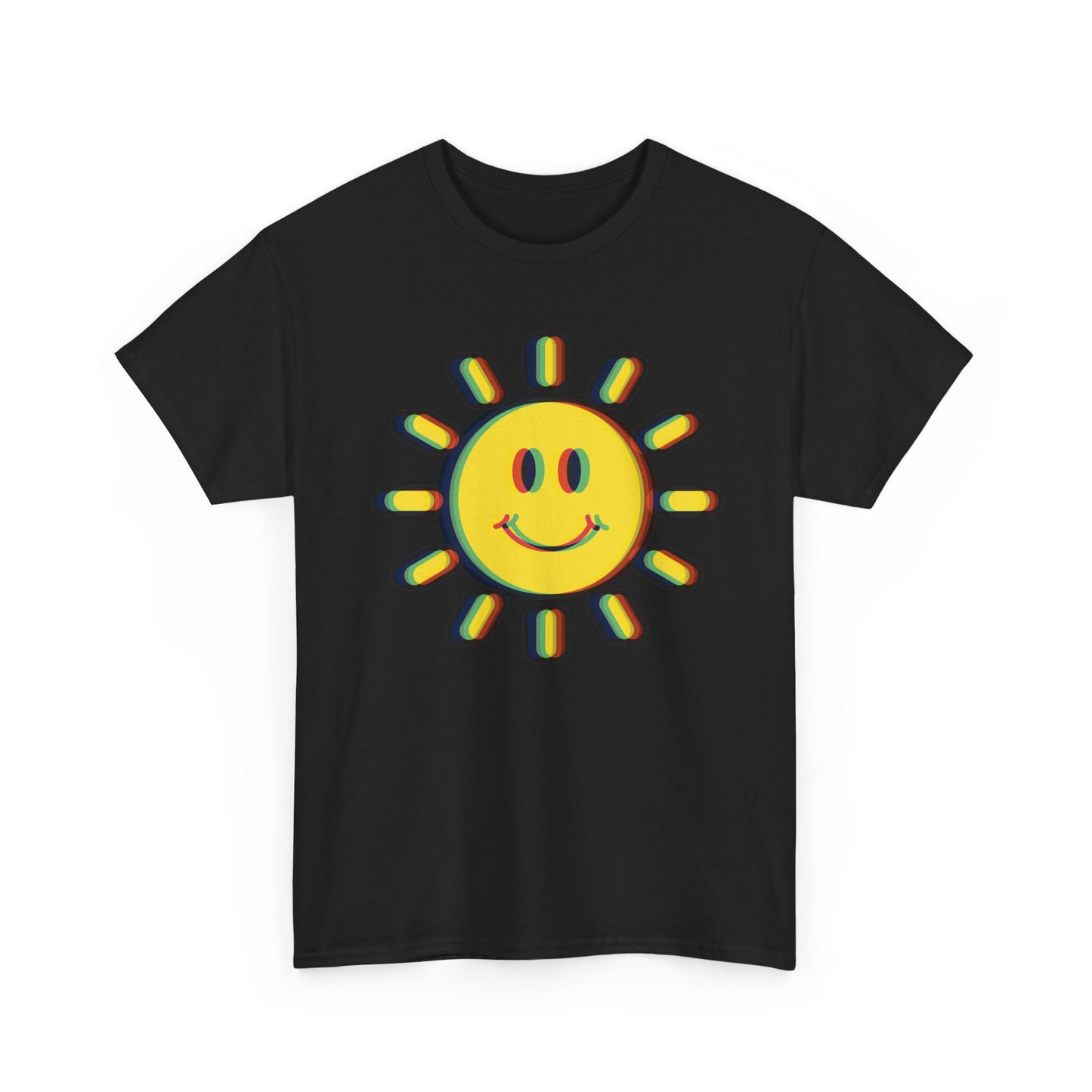 Psychedelic Smiling Sun T-Shirt, For Summer Time Vibes