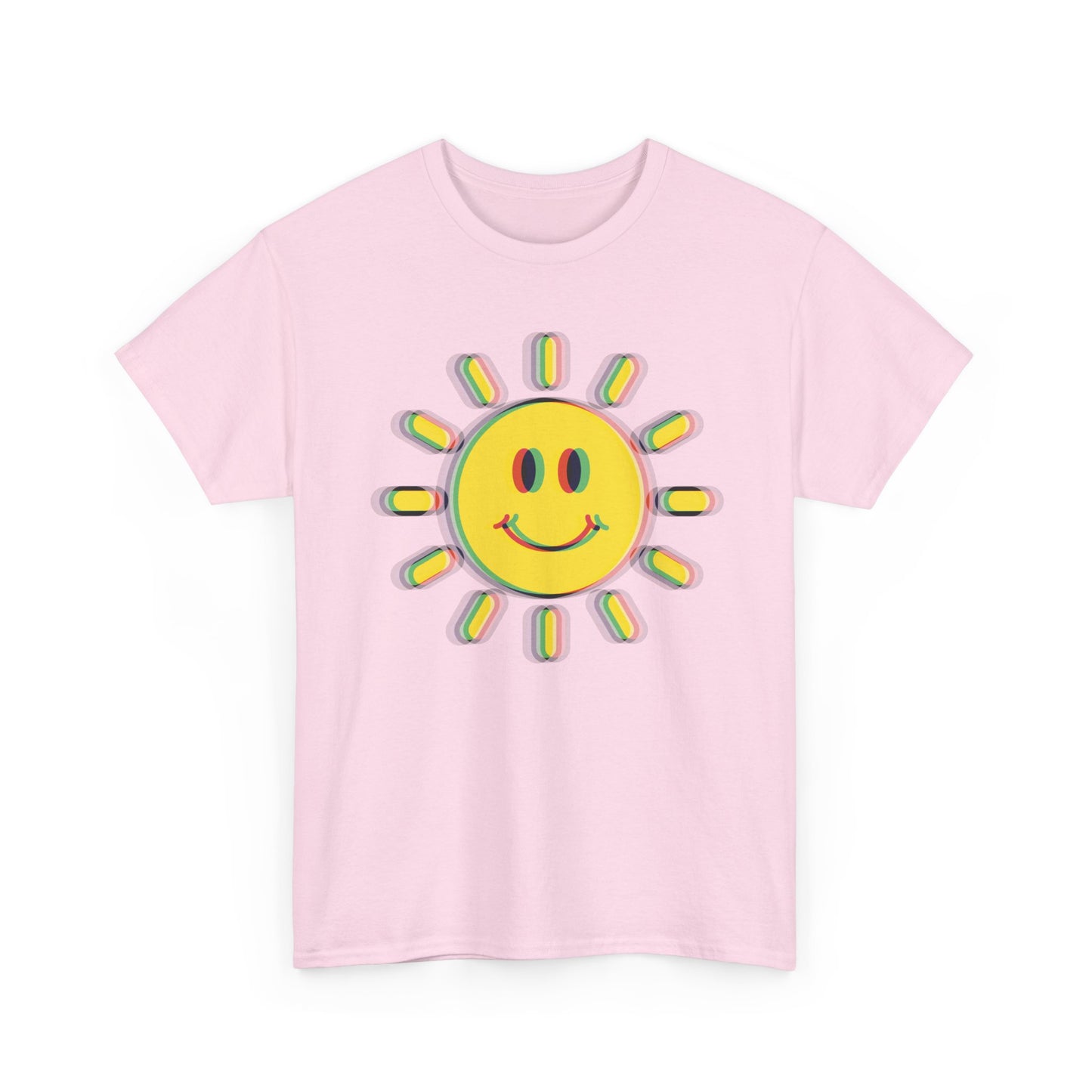 Psychedelic Smiling Sun T-Shirt, For Summer Time Vibes