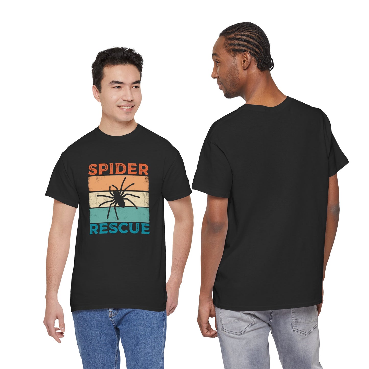 Spider Rescue T-shirt, Retro Colour Design for Spider Lovers, Save the Spiders Tee, Funny T-shirt for Animal Rescuers