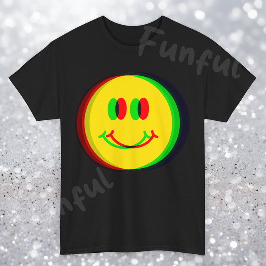 Psychedelic Smile Face 90s Fashion T-Shirt, For Ravers Of The Nineties