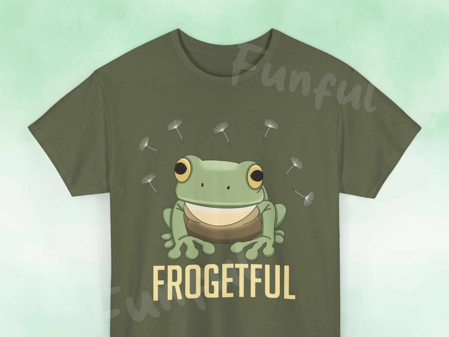 Funny “Frogetful” Frog T-Shirt, Cute Gift for Forgetful Frog Lovers, Quirky Amphibian Pun Tee, Unisex Tee