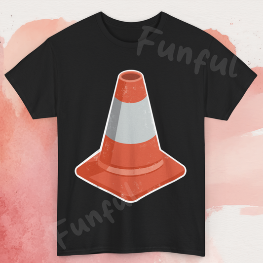 Traffic Cone Fancy Dress Costume T-Shirt for Darts Fans