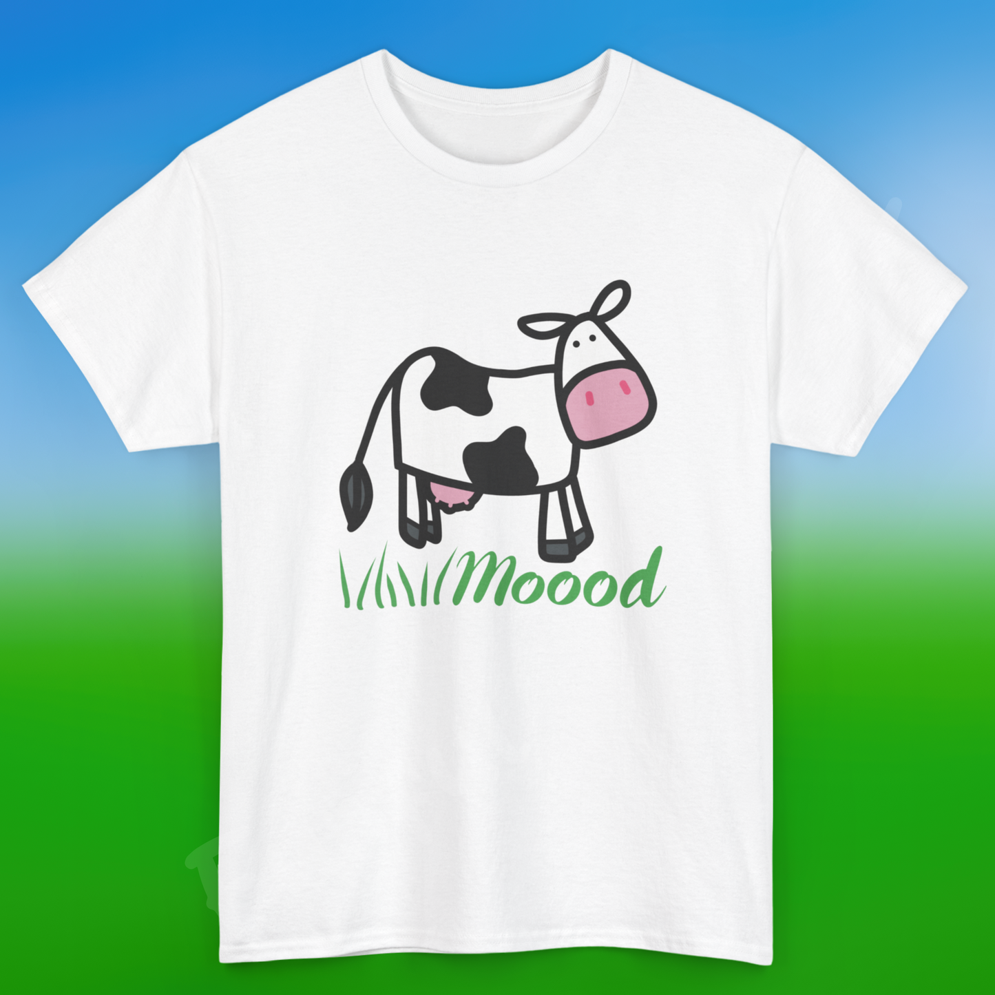 Cute Cow Mood T-Shirt, Cow Lovers Moody Emotion Tee