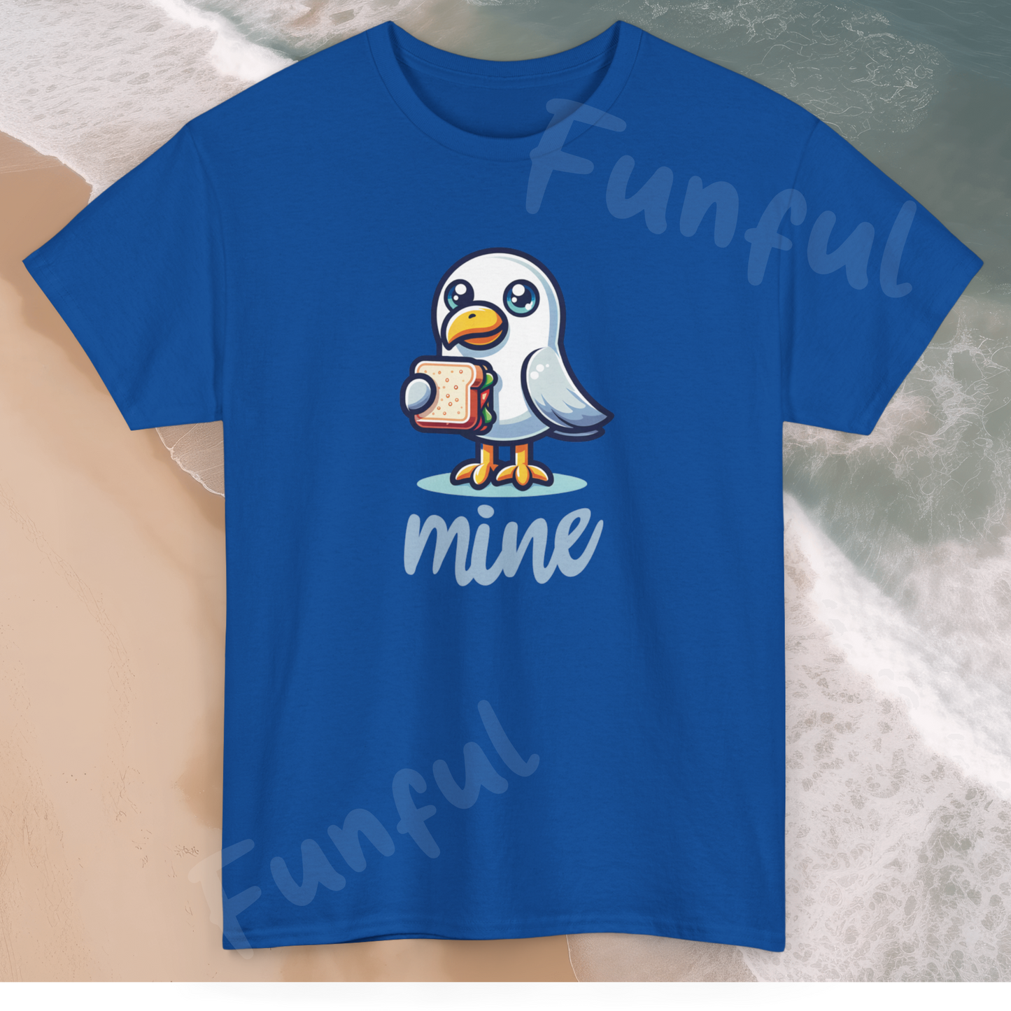Stealing Seagull Unisex T-Shirt Cute Cartoon Bird