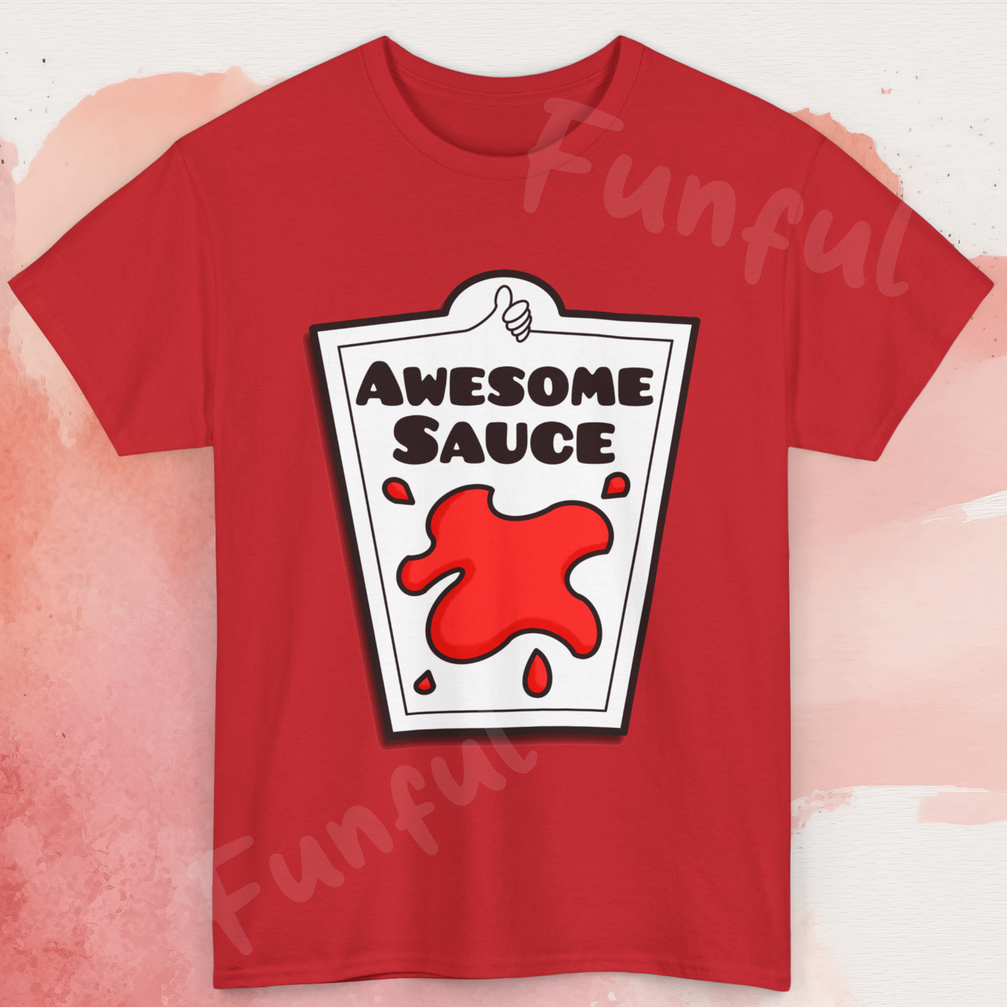 Awesome Sauce Unisex T-Shirt - Fancy Dress Costume In Red