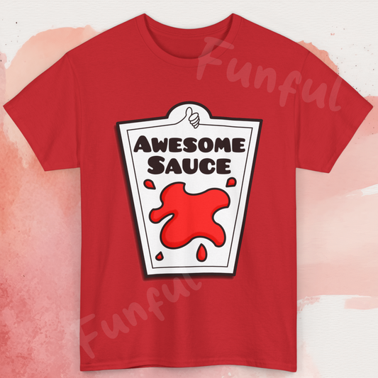 Awesome Sauce Unisex T-Shirt - Fancy Dress Costume In Red