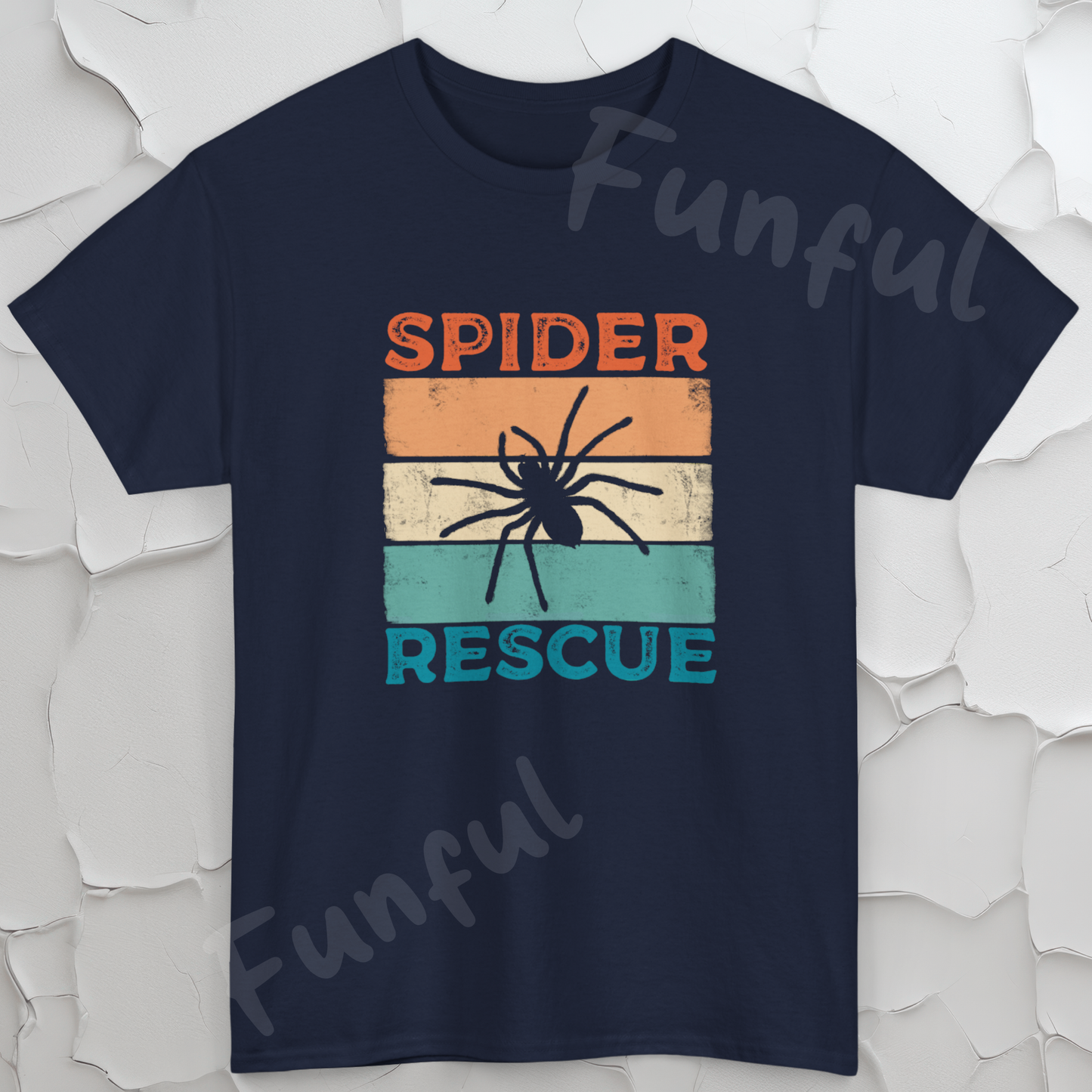 Spider Rescue T-shirt, Retro Colour Design for Spider Lovers, Save the Spiders Tee, Funny T-shirt for Animal Rescuers