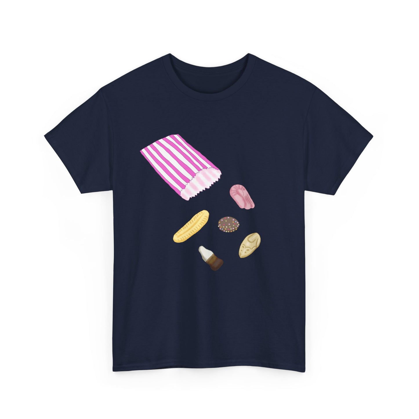 Nostalgic Penny Sweets Bag T-Shirt, Eighties Memories For Sugar Addicts
