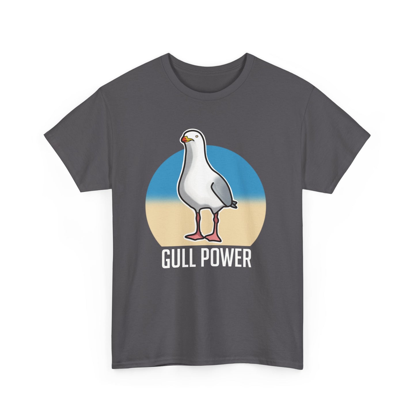 Funny Girl Power Pun T-Shirt with Seagull Design, 'Gull Power' Tee