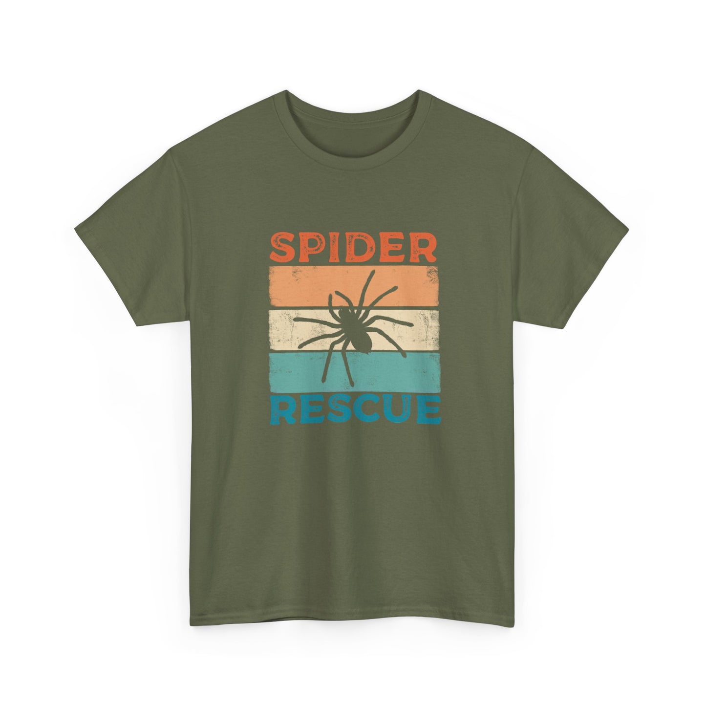 Spider Rescue T-shirt, Retro Colour Design for Spider Lovers, Save the Spiders Tee, Funny T-shirt for Animal Rescuers