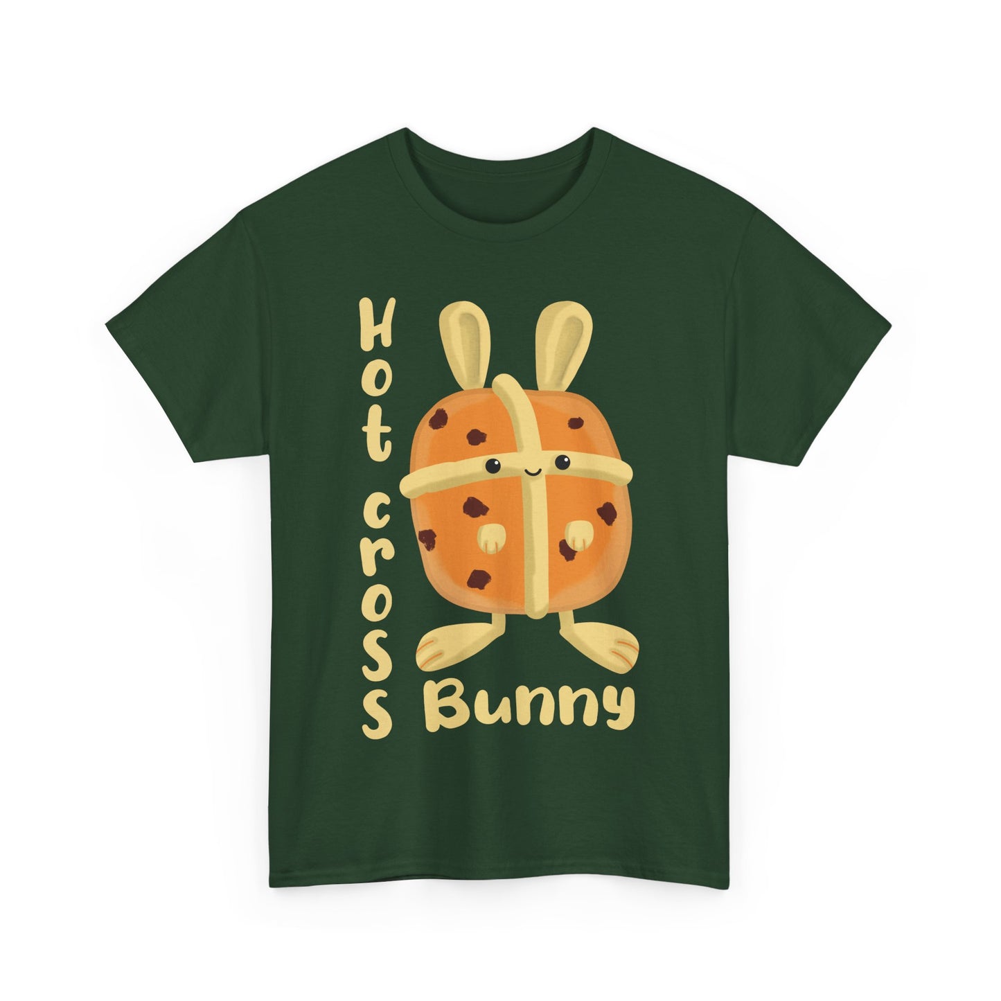 Hot Cross Bunny T-Shirt, Cute Easter Bunny & Hot Cross Bun Design For Good Friday, Funny Easter Shirt For Spring Celebration