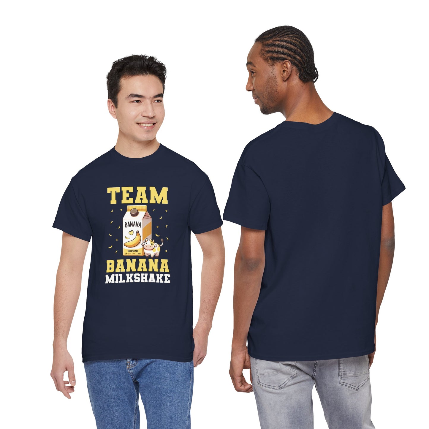 Team Banana Milkshake Unisex Tee, Fun Graphic T-Shirt for Banana Lovers