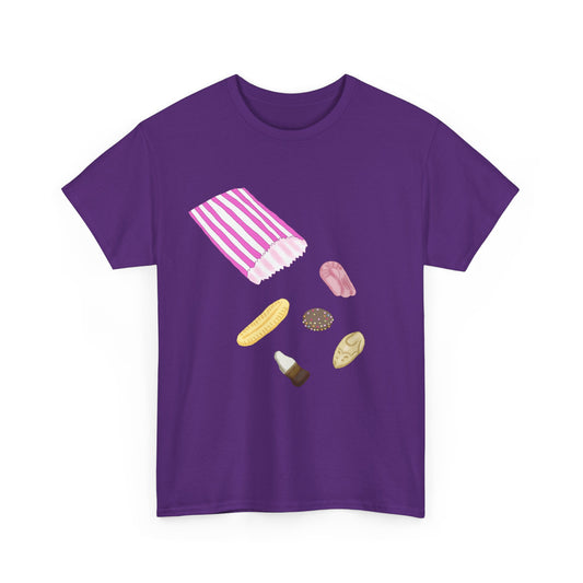 Nostalgic Penny Sweets Bag T-Shirt, Eighties Memories For Sugar Addicts