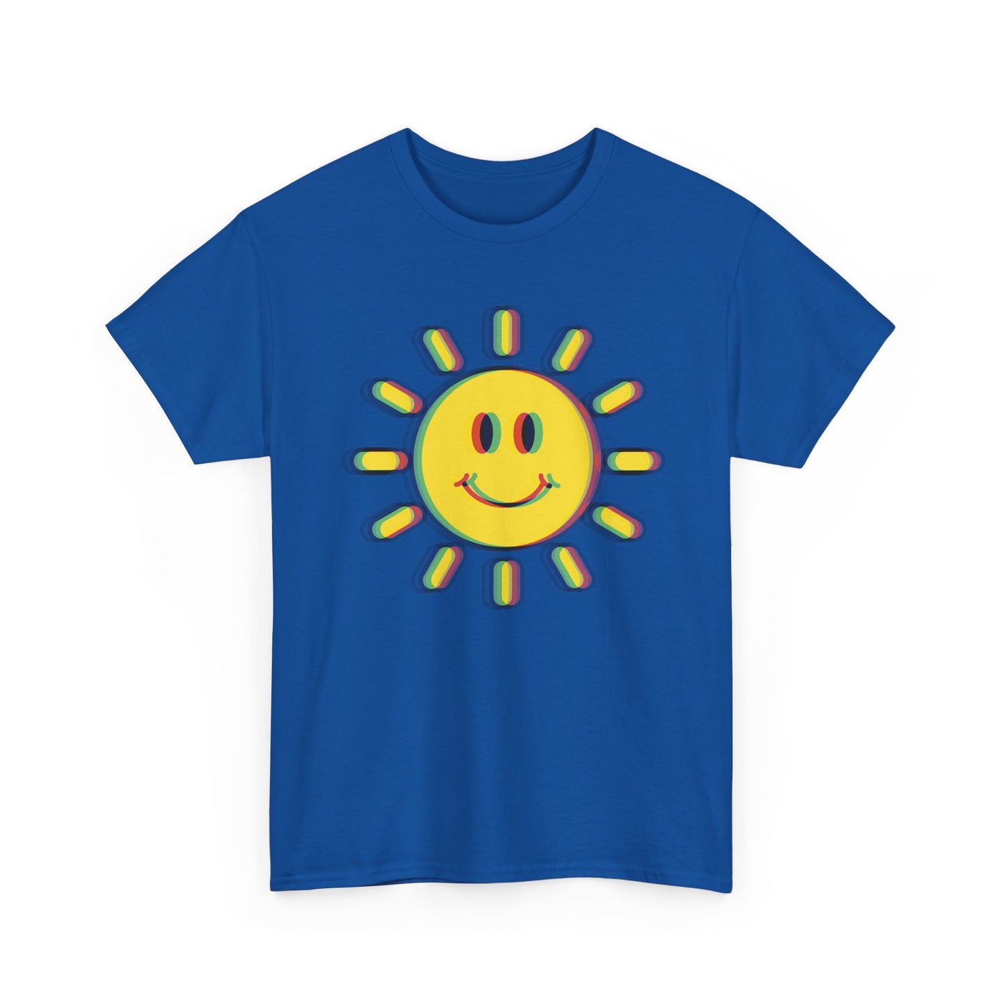Psychedelic Smiling Sun T-Shirt, For Summer Time Vibes