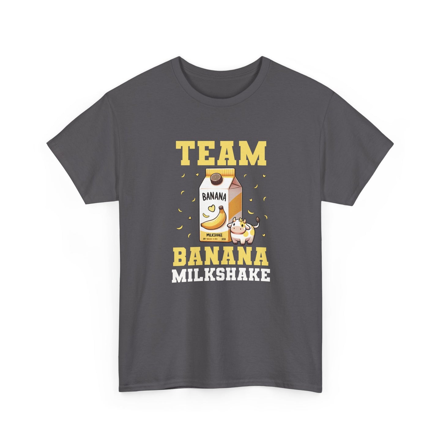 Team Banana Milkshake Unisex Tee, Fun Graphic T-Shirt for Banana Lovers